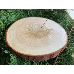 川島材木店 桧切り株 高さ20cm 直径約35cm 皮つき 薪割り台 丸太椅子