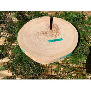 皮むき ヒノキ丸太 輪切り チェンソー切 φ10cm×高さ10cm 20個