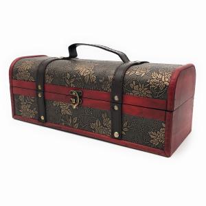 ワインボトルケース トランクケース型 弓形打掛 アンティーク調