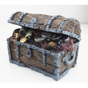 水槽用オブジェ オーナメント お宝ザクザク 宝箱 アンティーク風