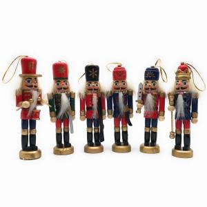 置物 オーナメント くるみ割り人形 兵隊 ミニサイズ 木製 6体セット