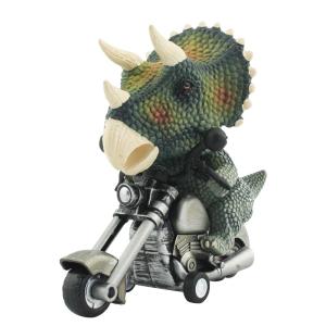 置物 フィギュア バイクに乗る頭の大きな動物  (トリケラトプス)｜neustadt