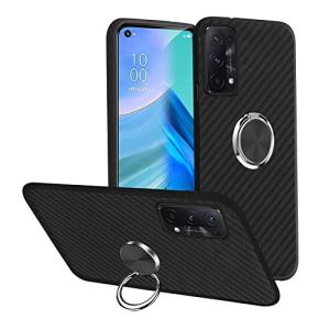 oppo A54 5G ケース リング付き ソフトTPU 背面 炭素繊維 ストライプのデザイン OPPO A54 au OPG02 耐衝撃 ケー