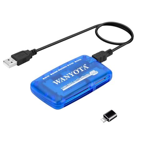 WANYOAスマートメディアカードリーダーライター、オールインワンBユニバーサルマルチカードアダプタ...