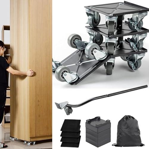 DEWE 家具移動 移動キャリー 台車 360度回転 キャスター らくらく キャリー 金属製 耐荷重...