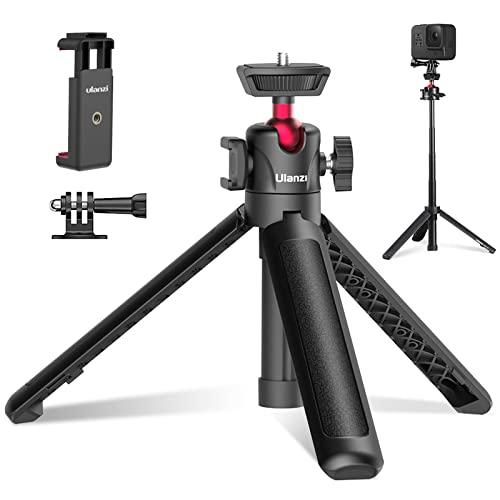 M16 カメラ三脚 ＋スマホクリップ付き 自撮り棒 スマホ三脚 ミニ三脚 4段伸縮 卓上 安定 ビデ...