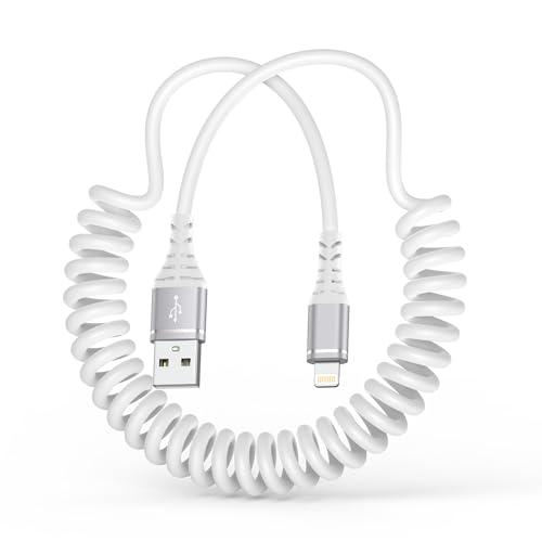 ihone 充電ケーブル 伸縮 カールコード ライトニングケーブル コイル MFi認証 &amp; arla...