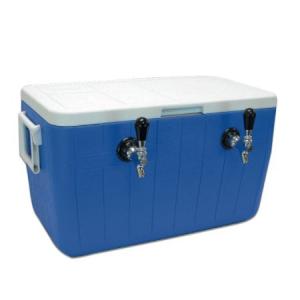 【並行輸入品】 Cubix Outdoors QuadraX 46クオート ロトモールド ポータブル ハードクーラー 車輪とハンドル付き キャンプ