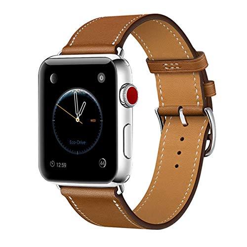 【並行輸入品】レザーバンド iWatch 45mm 44mm 42mm 本革ストラップバンド 交換用...