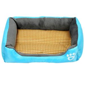 【並行輸入品】 Navy Sea Horse Large Rectangle Indoor Outdoor Pet Dog Bed With Re