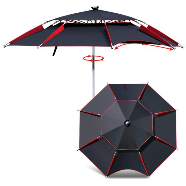 【並行輸入品】 BESTonZON 5 Feet Striped Beach Umbrella wi...