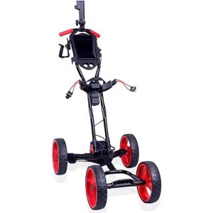 【並行輸入品】 Golf Trolley Golf Push Cart Golf Trolley 4 Wheel, Foldable Light