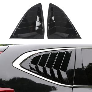 【並行輸入品】 Xhfarce 2Pcs Gloss Black Rear Side Window Louvers Shutter Cover