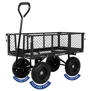【並行輸入品】 360° Rotating Heavy Duty Folding Wagon Cart All Terrain Wheels
