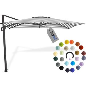 【並行輸入品】 LAUSAINT HOME 10ft Offset Patio Umbrella with Easy Tilt Adjustme
