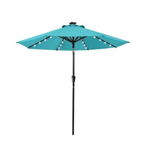 【並行輸入品】 Sunnyglade プッシュボタンチルト/クランク 6つ リブ7. 5' パティオパラソル屋外テーブル市場 傘 レッド Sunn