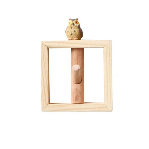 【並行輸入品】Square Solid Wood Hook Creative Key Coat St...