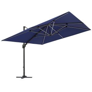 【並行輸入品】 2.7M 二段大型パラソル、カンチレバー吊り下げ 8 リブ パティオ屋外傘 サンシェード 紫外線防止 サンビーチ/プール/パティオ