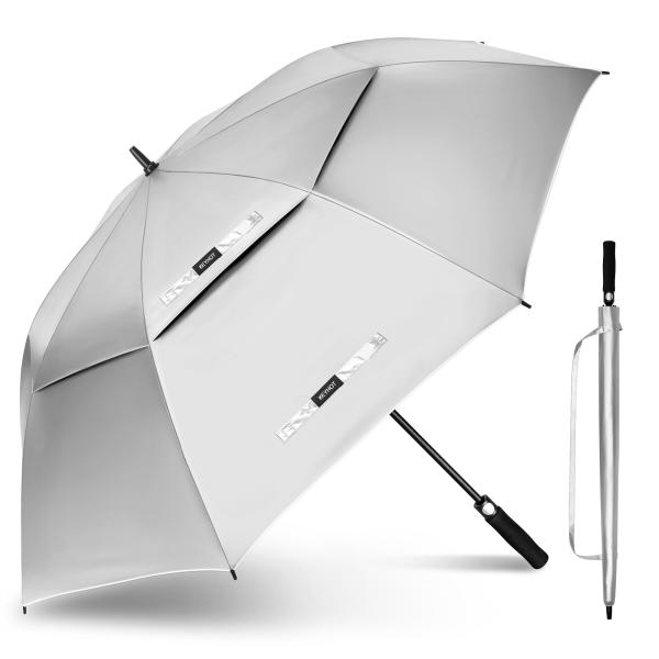 【並行輸入品】 Meichoon Golf Umbrella 24Ribs Leather Hand...