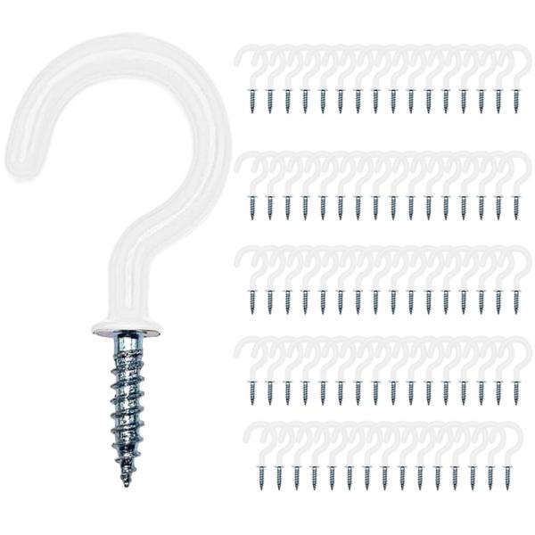 【並行輸入品】FSTNER 天井フック 80個 植物やカップを吊るすことができます。ビニールコーティ...