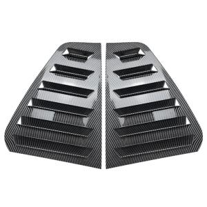 【並行輸入品】 Lirun Carbon Fiber Black Rear Window Vent Cover Trim Shutter ABS