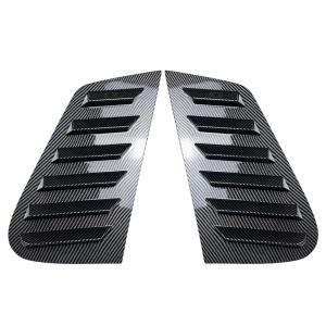 【並行輸入品】 Lirun Carbon Fiber Black Rear Window Vent Cover Trim Shutter ABS