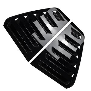 【並行輸入品】 Lirun Glossy Black Rear Window Vent Cover Trim Shutter ABS Side