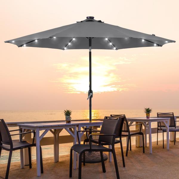 【並行輸入品】 9ft 3 Tier Auto tilt Umbrella,Outdoor Pati...
