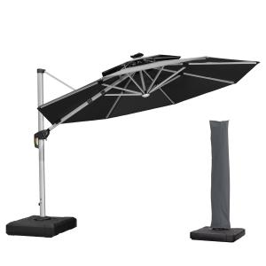 【並行輸入品】 9FT/270cm Striped Patio Table Umbrella Outdoor Market Umbrella w