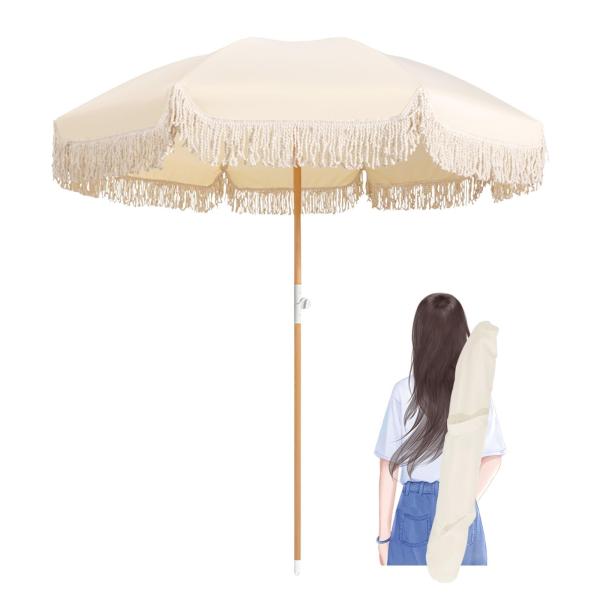 【並行輸入品】 HomArt Tresco 素朴な半円テラコッタとセメントプランター 周囲のパラソル...