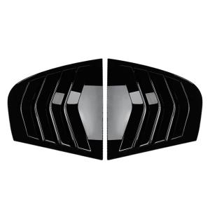 【並行輸入品】 SIKUAI Glossy Black Rear Window Side Vent Shutter Louver Cover T