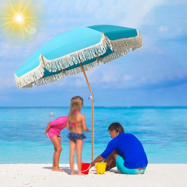 【並行輸入品】 6.5ft Rectangular Patio Umbrellas, Outdoor...
