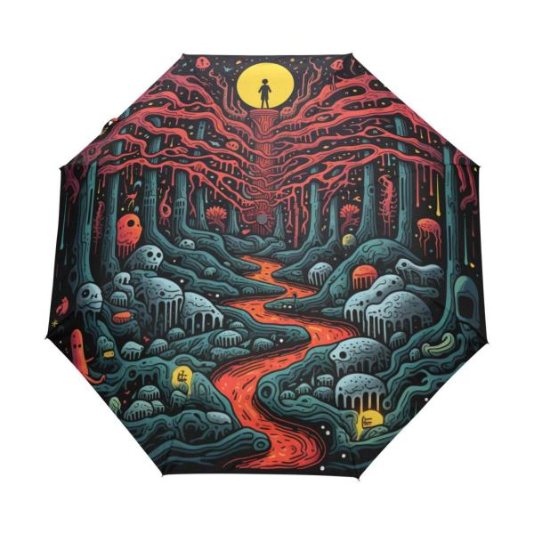 【並行輸入品】 KAAVIYO Cool Lion Watercolor Art Umbrella ...