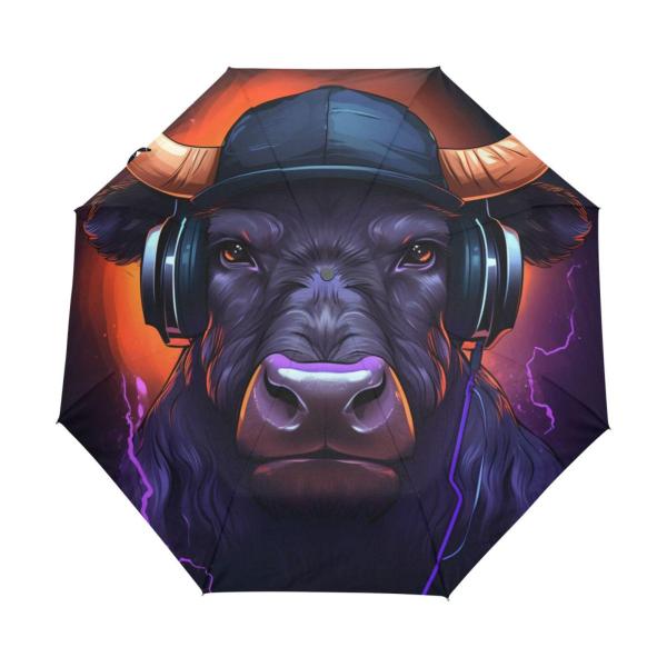 【並行輸入品】 KAAVIYO Forest Cute Animal Cow Umbrella Wi...