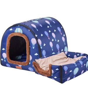 【並行輸入品】 2 in 1 Outdoor Dog House, Rattan Dog Bed for Indoor/Outdoor with