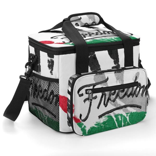 【並行輸入品】 レッドブラック迷彩クーラー断熱バッグ ポータブルアイスチェストボックス 断熱防水バッ...