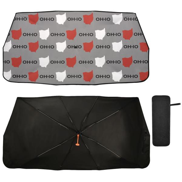 【並行輸入品】 Oh io State Windshield Sun Shade Umbrella,...