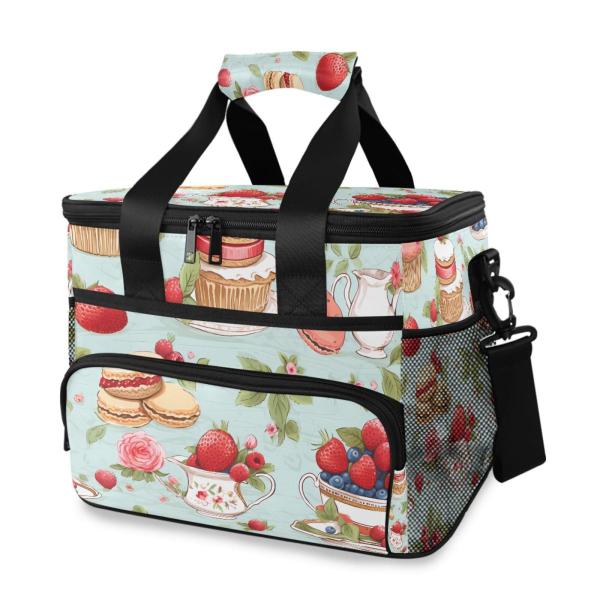 【並行輸入品】 Blue Nautical Pattern Cooler Bag Insulated...