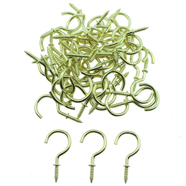 【並行輸入品】TAODAN 50個 1 1/4インチ ゴールド ミニスクリュー ジュエリーフック 高...