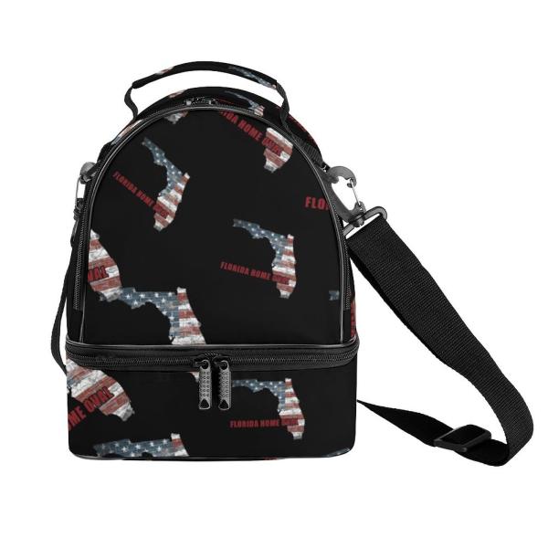 【並行輸入品】 かわいいプードル 子犬 断熱ランチバッグ ダブルデッカー ランチボックス クーラー ...