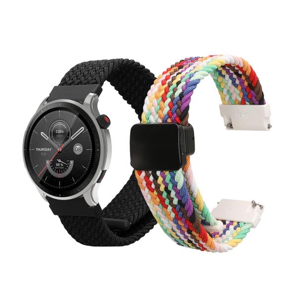 【並行輸入品】kwmobile 2x 交換ベルト Huami 22mm Amazfit Bip 6 ...