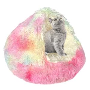 【並行輸入品】 Calming Dog Bed Dog Beds for Cats and Small Dogs, Anti Slip &