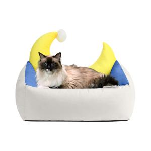【並行輸入品】 ITOMEN Pet Bed Dog Long Plush Beds Bed Pet Kennel Soft Fluffy Co