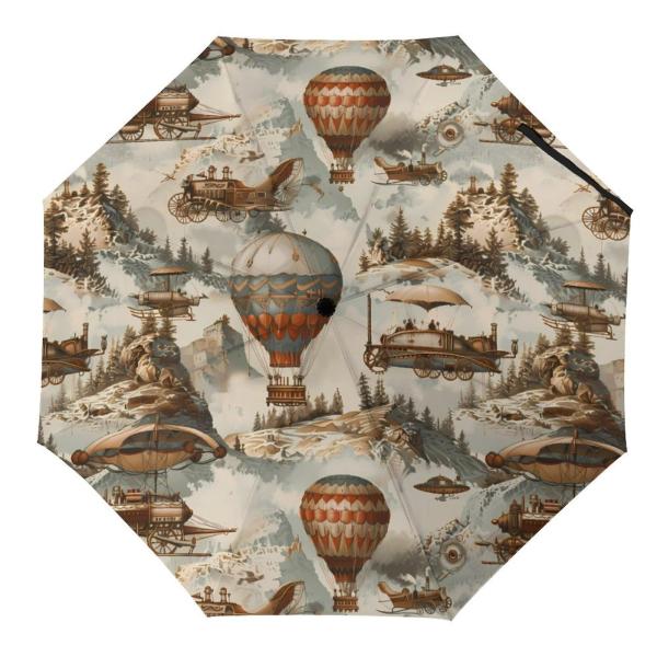 【並行輸入品】 Wildlife Deer Bear Eagle Travel Umbrella f...