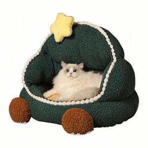 【並行輸入品】 MXC Rectangle Dog & Cat Bed, Small (XS 45x31cm), Red, Plush & PP