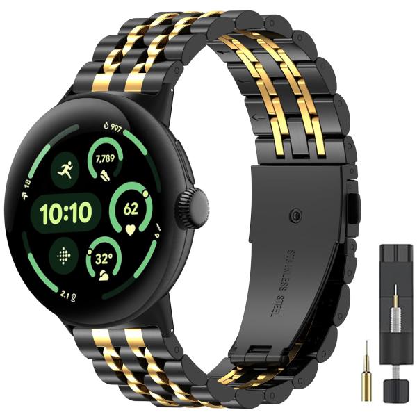 【並行輸入品】ZPJPPLX ステンレススチールメタルウォッチバンド Google Pixel Wa...