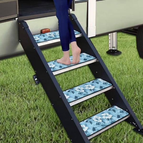 【並行輸入品】 Reanaysto Daisy Rv Step Carpet 4 Pack 19" ...