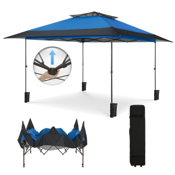 【並行輸入品】 LANMOUNTAIN キャノピー 8 x 8フィート アウトドアポップアップテント...