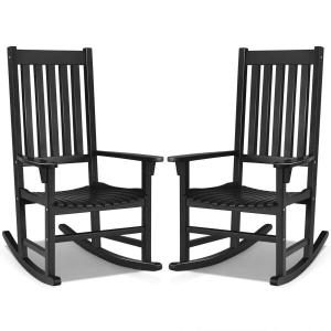 【並行輸入品】 Kinfant Adirondack 木製ワゴンチェア アウトドアロッキングセット ホイールアームレスト付き 庭 カントリー
