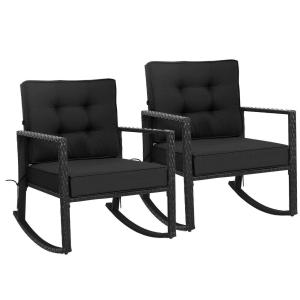 【並行輸入品】 WHEELS OF TIME WDYB 2PCS Wood Rocking Chair Porch Rocker High Ba